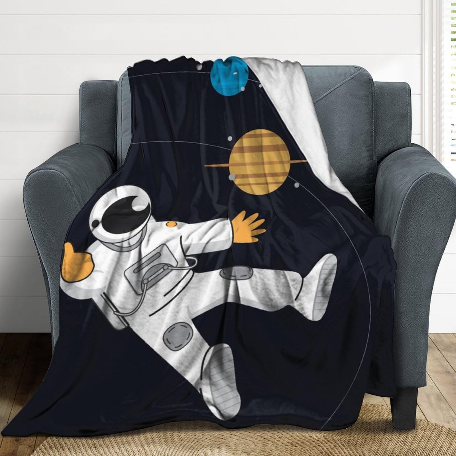 Amazon｜タオルケット 宇宙飛行士 ブランケット もうふ 毛布 夏用