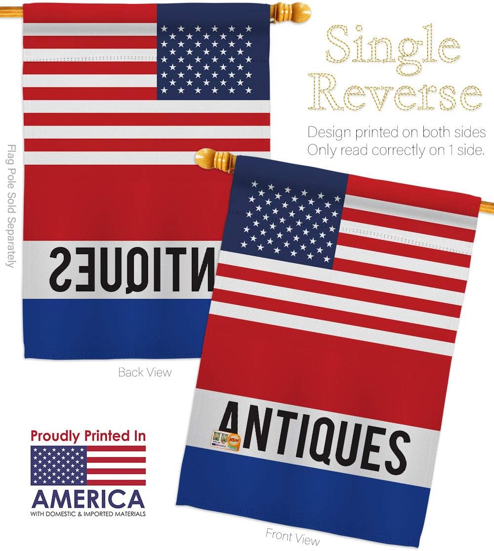 US Antiques House Flags Pack Novelty Merchant Open Sale Store Retail Business Advertisement Promotion USA Embroidery Small Decorative Gift Yard Banner Made In 28 X 40