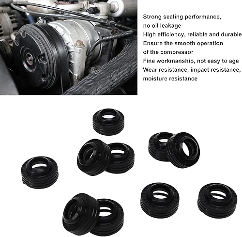 Miniatura 3 de Kit de sellado de labio de eje de compresor de CA de 10 unidades, apto para compresor de CA de 10 segundos, fuerte rendimiento de sellado resistente