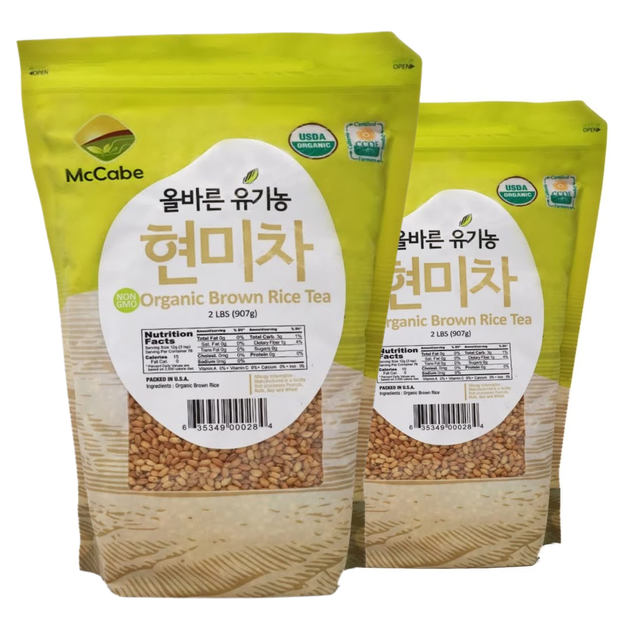 McCabe Organic Brown Rice Tea - Roasted Brown Rice Tea Korean | Rich in Fibers and Minerals | USDA and CCOF Certified Organic | Product of USA | 2 Lbs