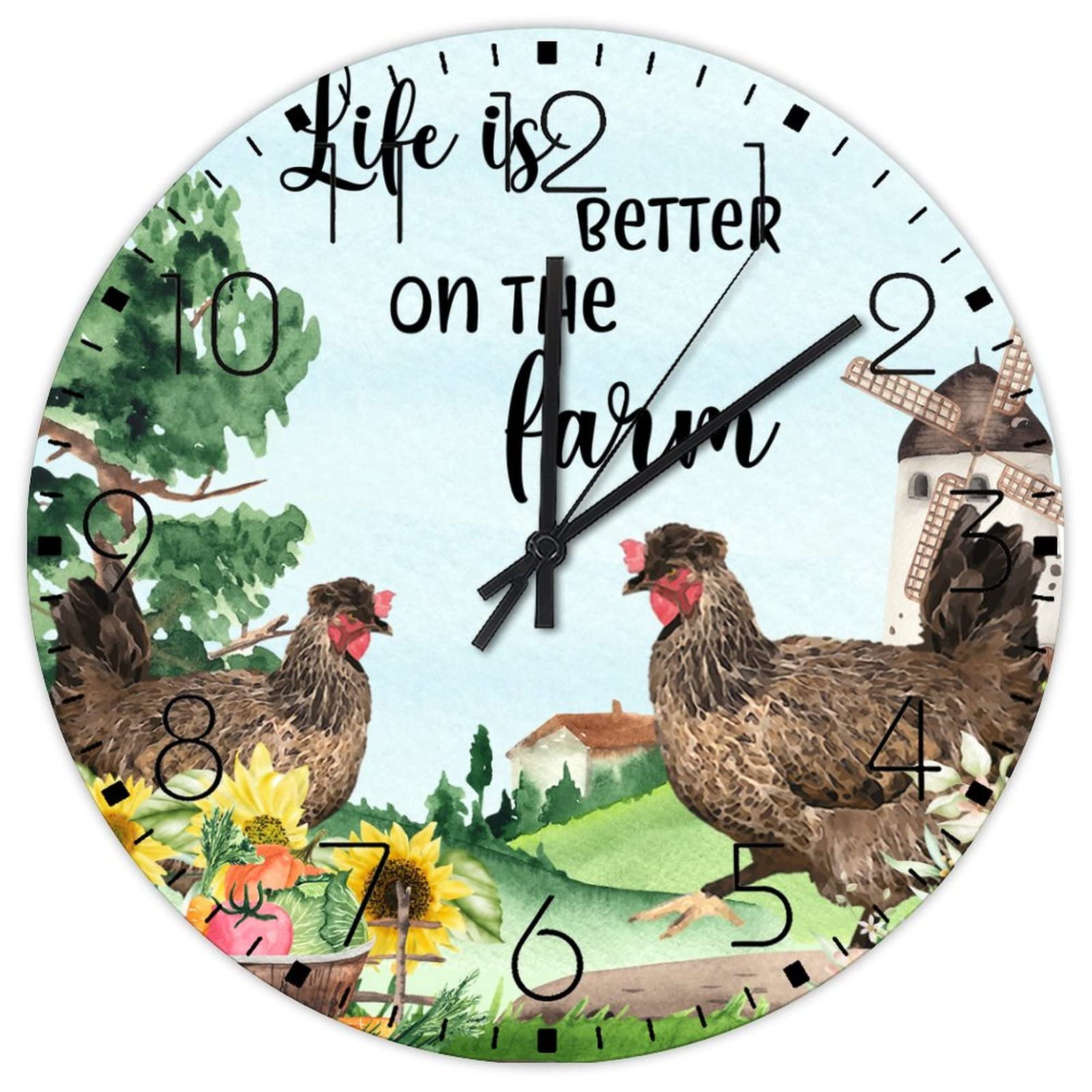Horloge murale vintage 38 cm idéale au-dessus de la cheminée