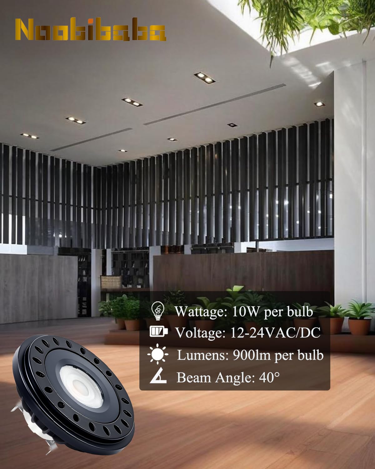 lampadina riflettore LED AR111 G53 Spot 10W 40° luce calda 2700K 12V Tracklight 850lm sostituzione 75W alogena AR111 G53 Downlight applique murale