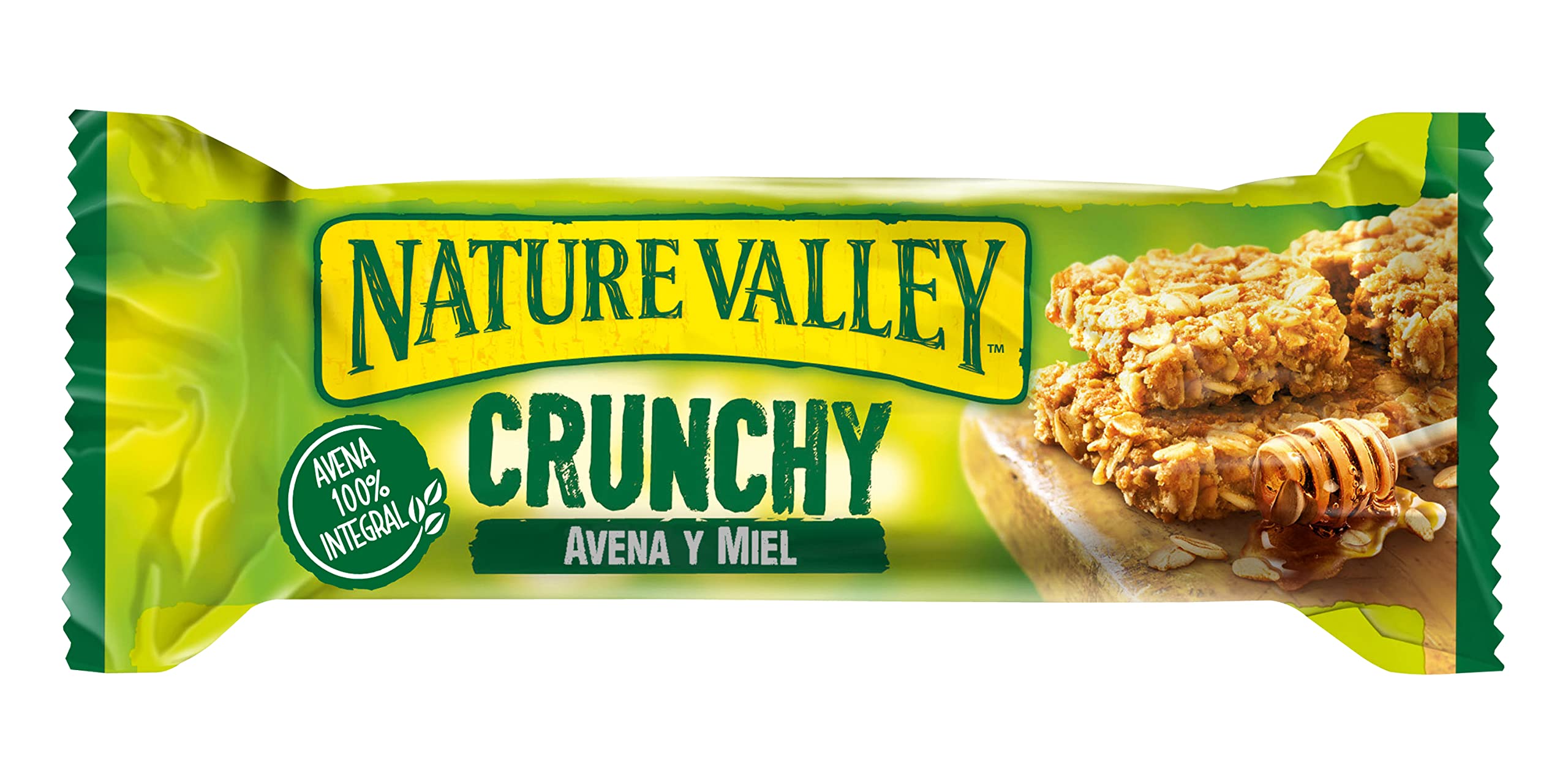 Nature Valley Crunchy, Barritas de Avena 100% Integral y Miel, Sin colorantes, Ingredientes naturales, Apto para Vegetarianos, 5x42g (2 barritas por paquete)