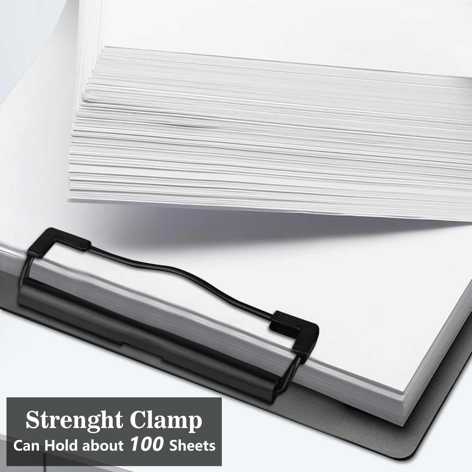 2 Portes Documents A4 Avec Double Clip - Planchettes à Pince Plastique Rabattable Pour Bureau Et Étudiants