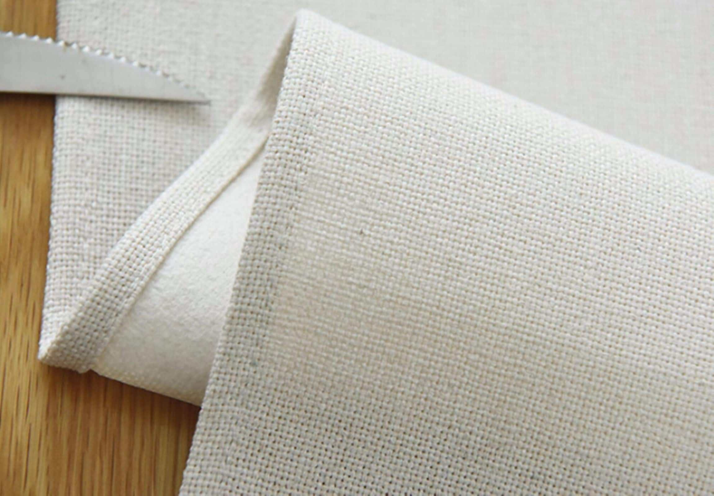 Runner in Cotone, Tovaglia Jacquard Beige Colore Solido Semplice Runner da Tavola Cotton 35x228CM