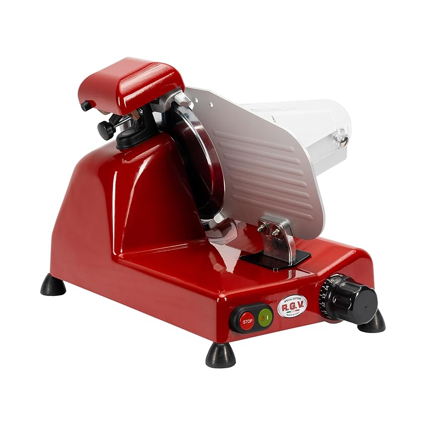 RGV affettatrice Special Edition 20 Red, Made in Italy, Lama Ø 200 mm, Alluminio, Rosso [Esclusiva Amazon]