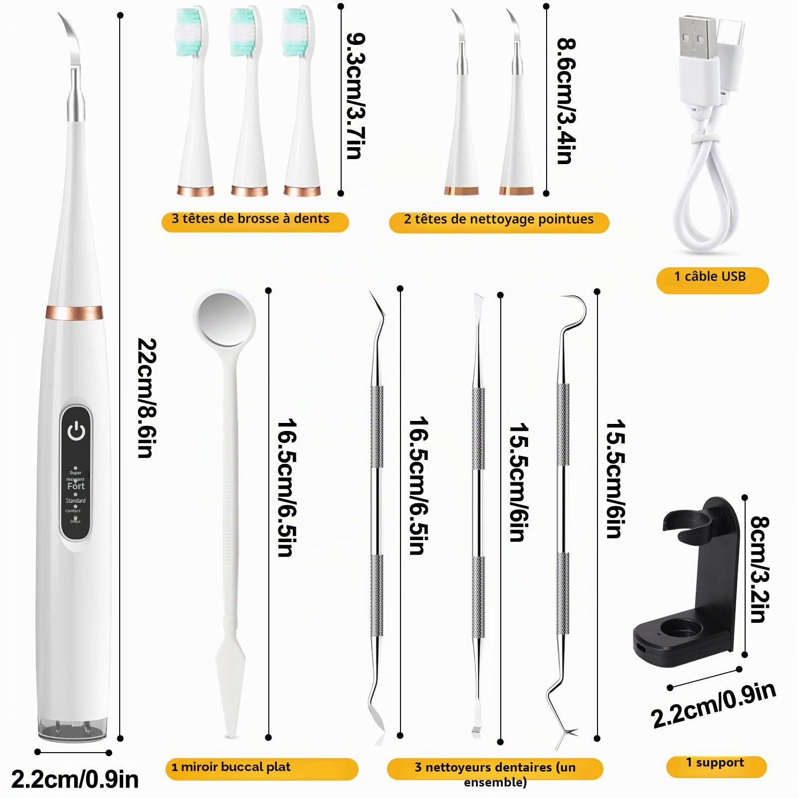 Kit de Nettoyage des Dents de Chien pour tartre et plaque dentaire, Brosses à Dents pour Chiens et Chats Tartre Dentaire Nettoyage, Kit Detartrage Dentaire Pour Nettoyer les Dents des Chiens et Chat