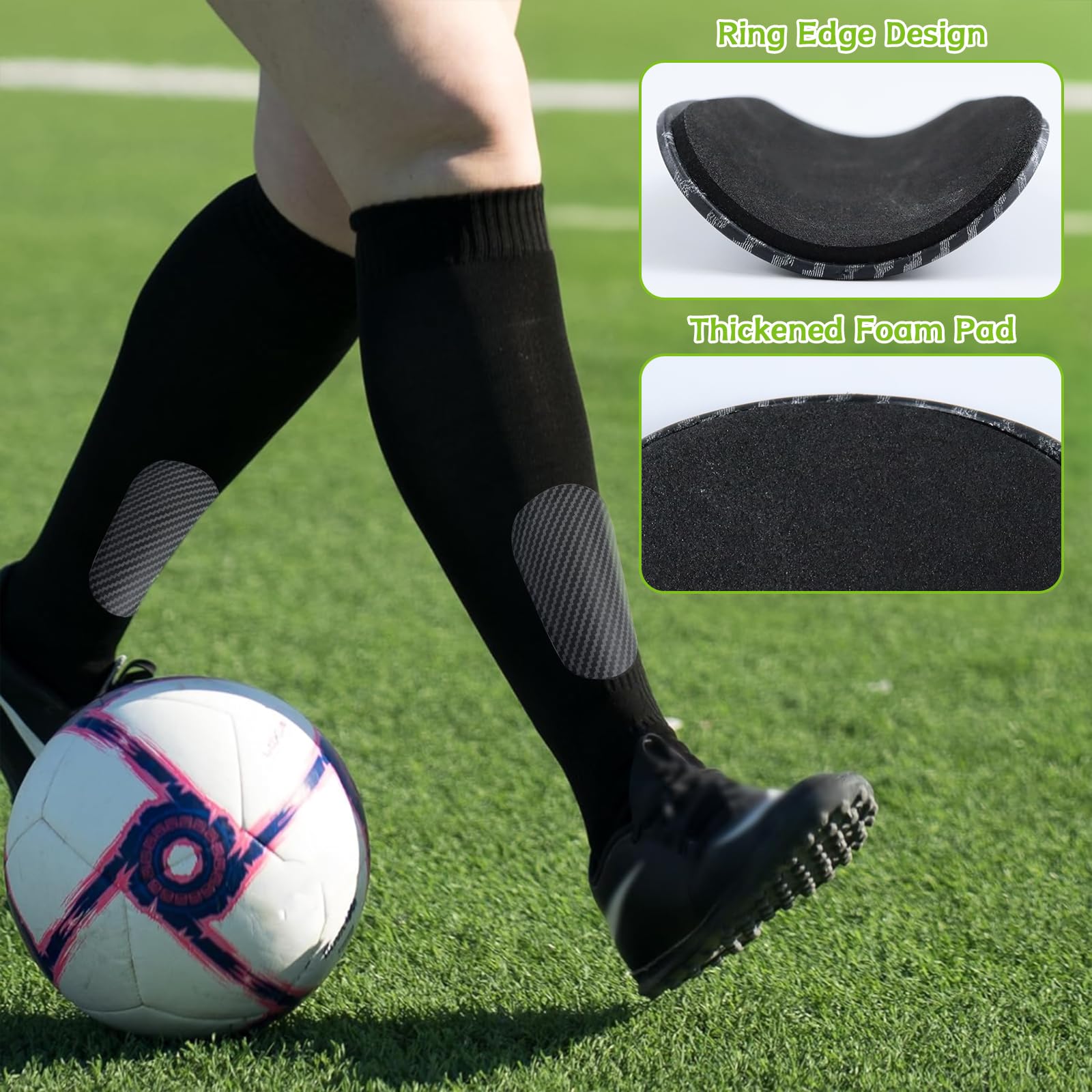 MSIHEY Mini parastinchi da calcio con fischietto, 10 x 6 cm, 4 pezzi di piccoli parastinchi, attrezzatura protettiva da calcio per adolescenti e