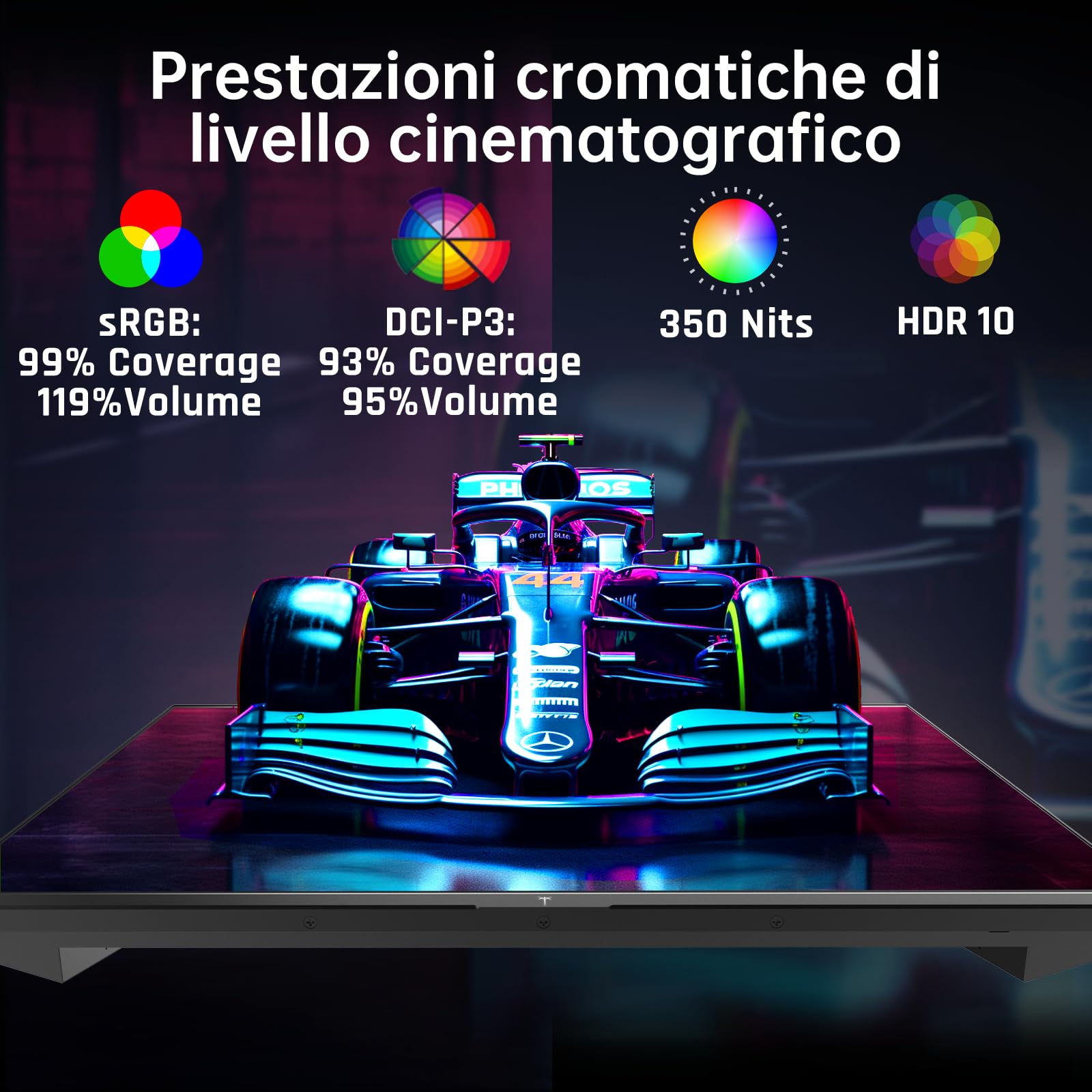 KTC Mnotior Gaming 25 Pollici | 300Hz (OC 320Hz) | FHD 1080P | Fast IPS Panel | 1ms | Adaptive-Sync | HDR10 | 119% sRGB | HDMI x2, DP x1 | Girevole e di Sollevamento Stand | VESA 100 * 100mm | H25Y7