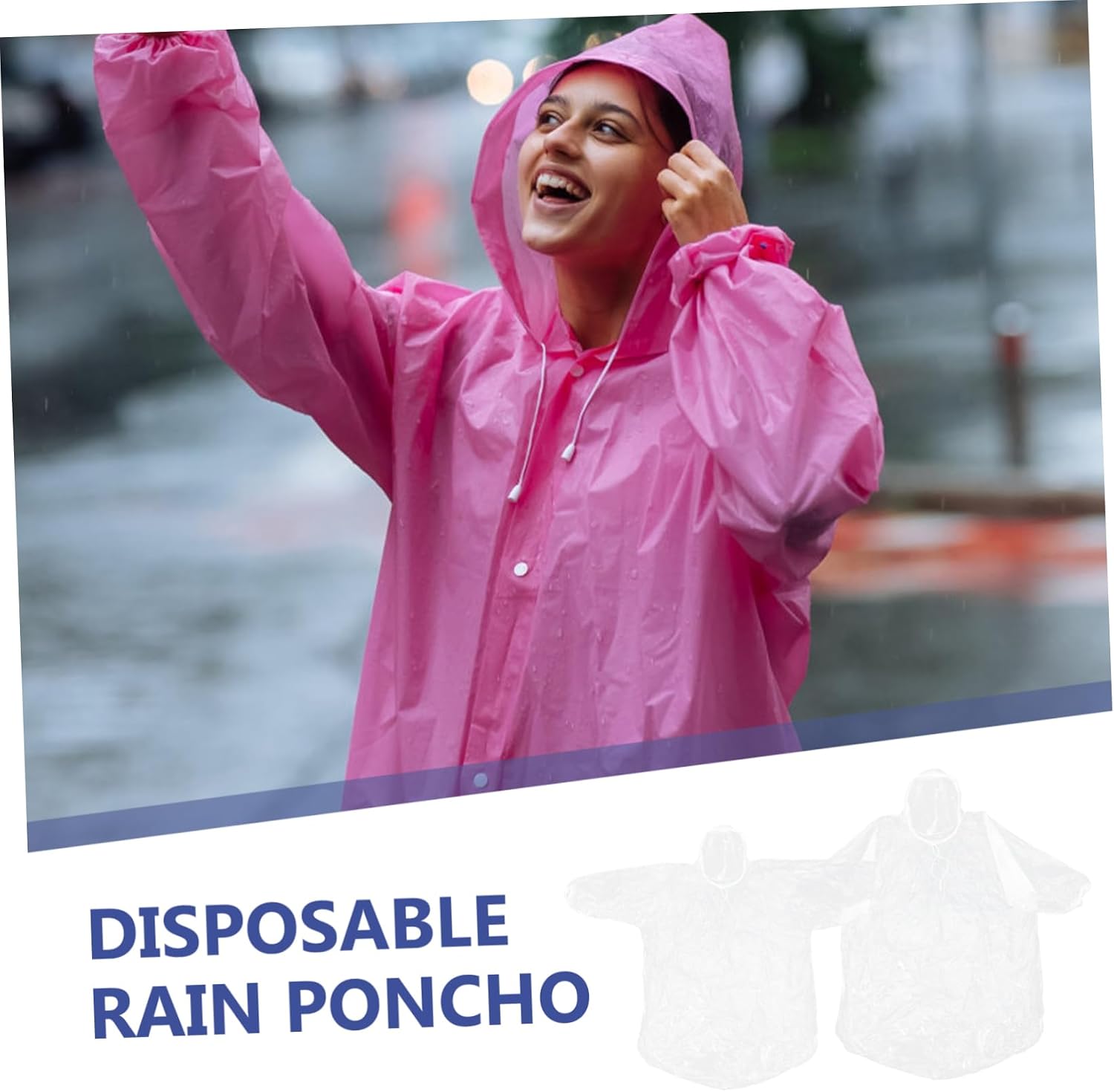 Disposable Ponchos for Adults Plastic Outdoor Rain Poncho Halloween Season