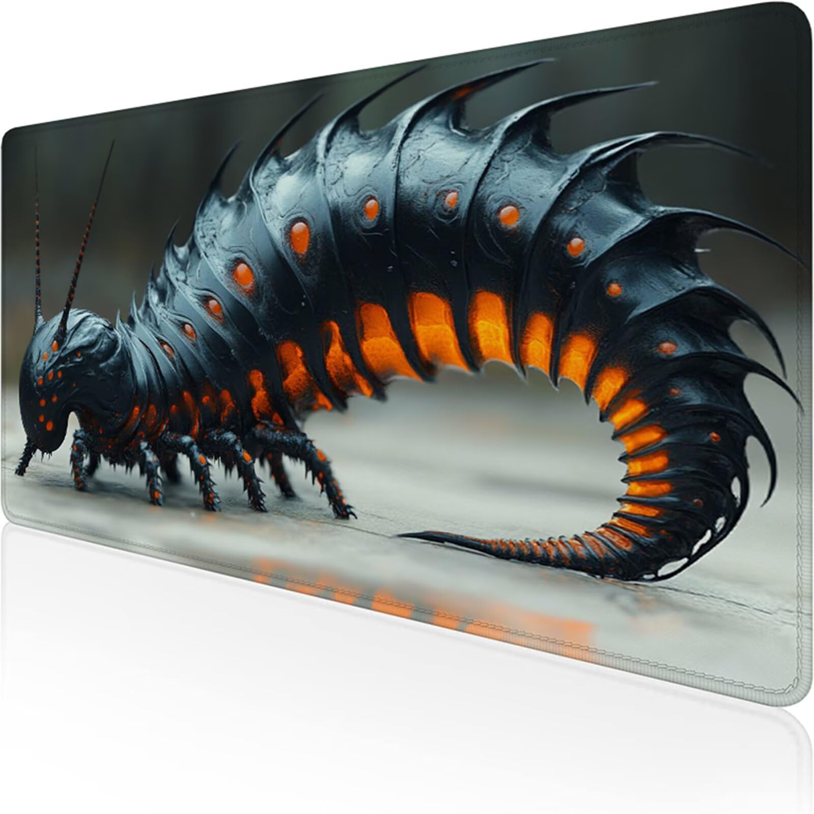 Czarna podkładka pod mysz dla graczy XXL 1400 x 600 x 3 mm, pod ręką biurko zwierzę z antypoślizgową i wodoodporną gumową podkładką pod mysz, gładka powierzchnia poprawia precyzję i szybkość D1-547