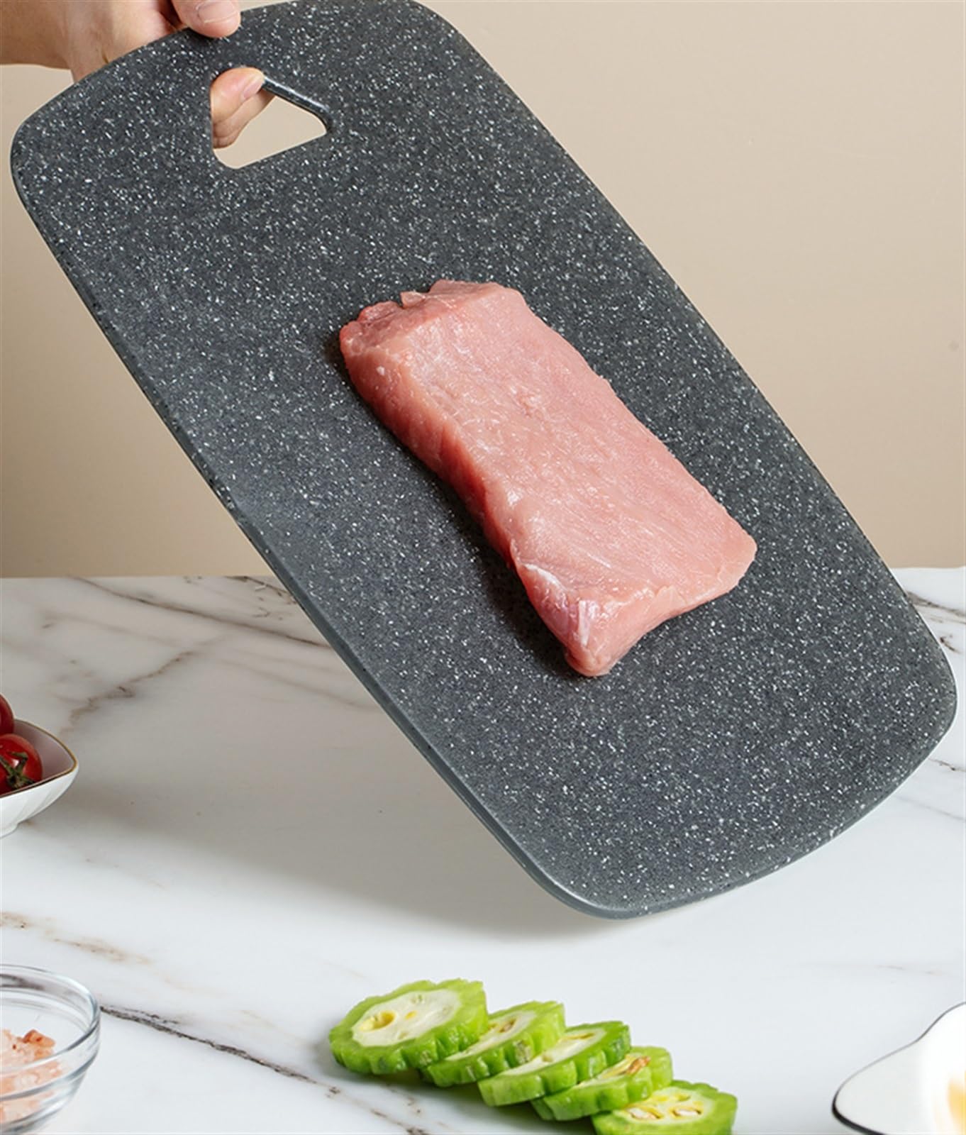 Tabla de Corte Profesional Tablas De Cortar De Cocina De 3 Piezas, Tablas De Cortar Gruesas para Carne, Verduras, Frutas Sin BPA, Aptas para Lavavajillas Resistente y Antideslizante