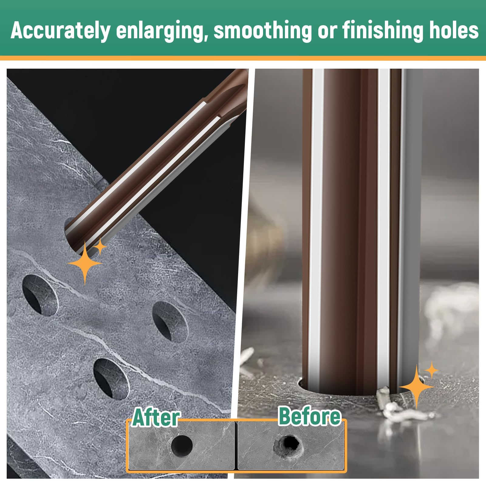 LYDODOKA 10Pcs Hand Reamers Set, 3mm 4mm 5mm 6mm 7mm 8mm 9mm 10mm 11mm 12mm H8 9Sicr Alloy Steel Reamer Bit, Straight Flutes Milling Cutting Tool for Metal Wood Hole Reaming