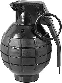 P'TIT Clown - 60201 - Fausse Grenade Sonore et Lumineuse - Arme Factice, Accessoire de Déguisement - pour Carnaval, Cosplay, Halloween, Fêtes à Thèmes, Soirées Costumées - Plastique