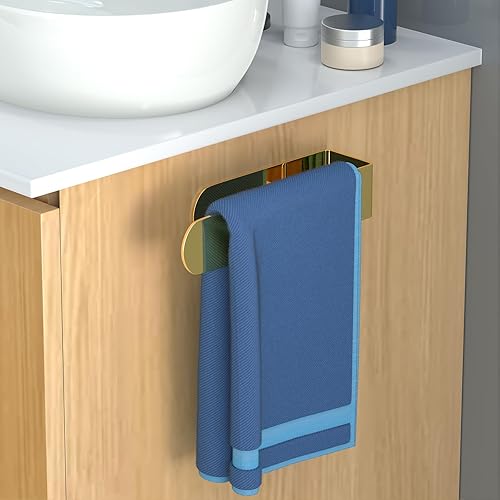 Miniatura 6 de HUFEEOH Toallero de mano adhesivo, soporte para toallas de cocina, barras de toalla para montaje en pared, soporte de toalla de baño de acero