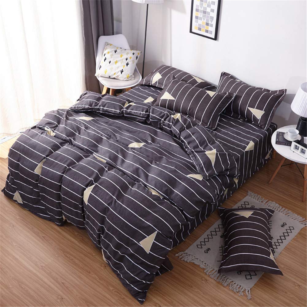 Parure de lit triangle Chickw1 en microfibre moderne 220x240 cm