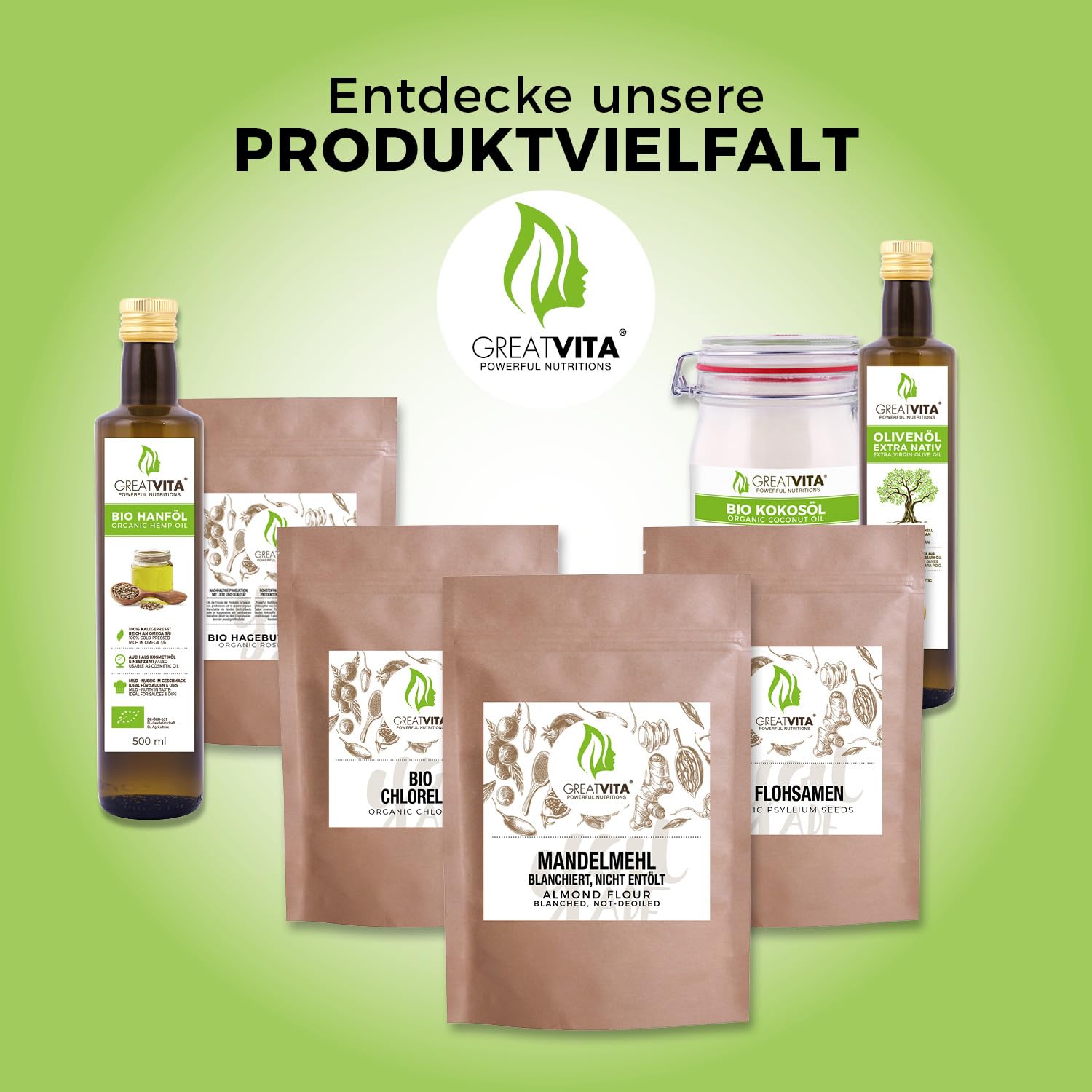 GreatVita mąka migdałowa, 5 x 1000 g, naturalna i blanszowana, drobna mąka ze zmielonych migdałów, idealna do kuchni niskowęglowodanowej, pieczenia i panierowania, bogata w białko i błonnik, wegańska