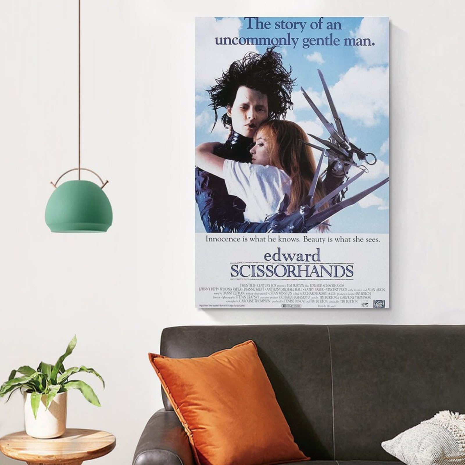 Amazon.co.jp: Edward Scissorhands 映画ポスター キャンバス プリント