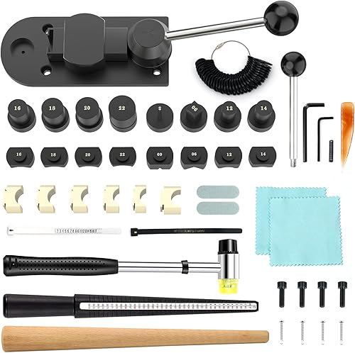 Miniatura 6 de JAZORR Herramienta de doblado de anillos, dobladora de anillos con troqueles de nailon, herramienta de fabricación de anillos, máquina de doblado de