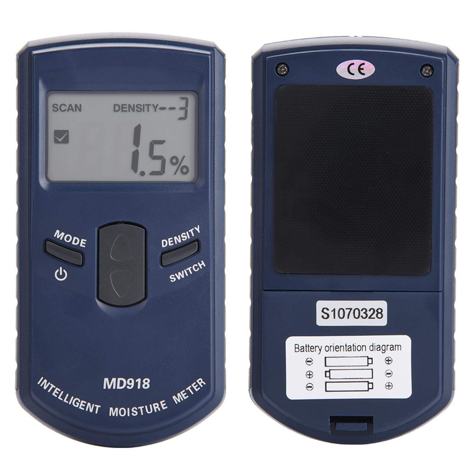 Wood Moisture Meter, Md918 Digital Lcd Inductive Wood Moisture Detector Timber Humidity Tester 4%~80% Rh