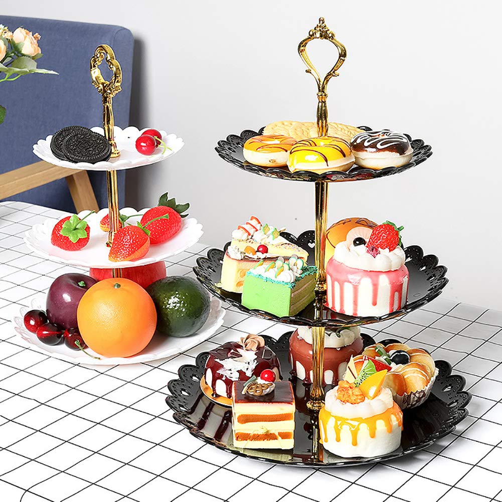 Amazon｜ケーキスタンド 3段 お菓子皿 アフタヌーンティー