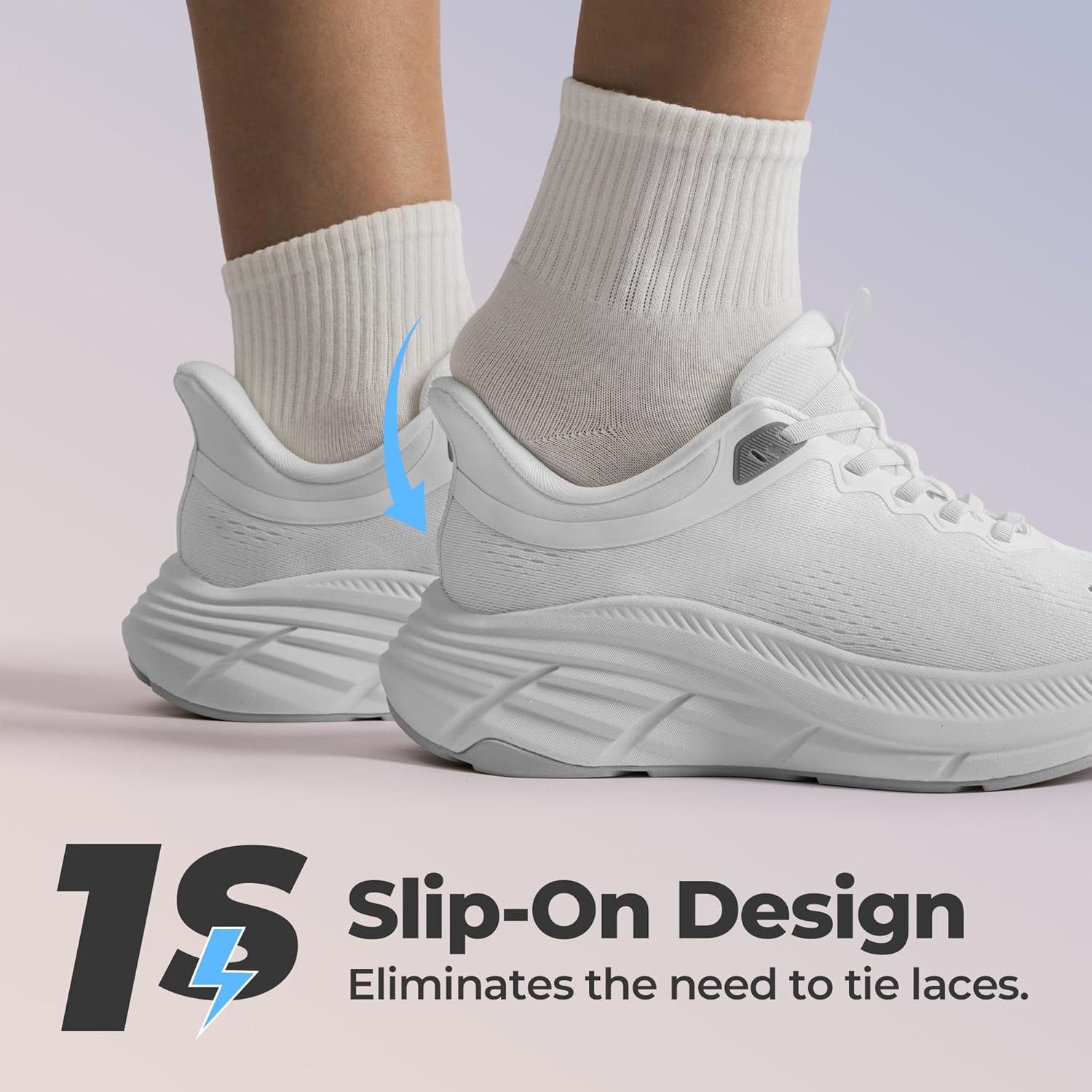 NORTIV 8 Women's Slip On Walking Shoes Cushioning Hands Free Non-Slip Breathable Comfortable Workout Running Tennis Gym Athletic ActiveBreeze Fashion Sneakers - Image 4