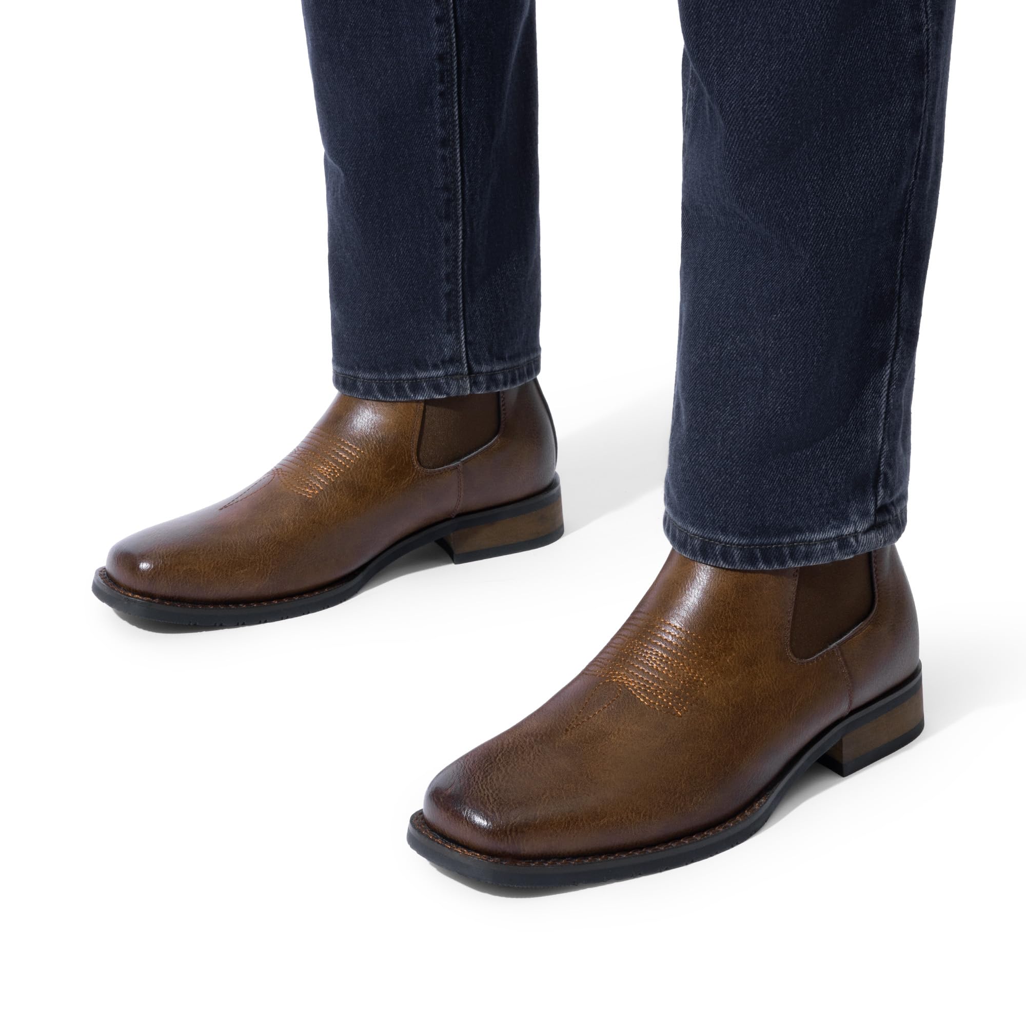 Bruno Marc Bottes Hommes Confortable Bottes Chelsea Décontractées et Antidérapante Bottines Homme BMUMAB2402