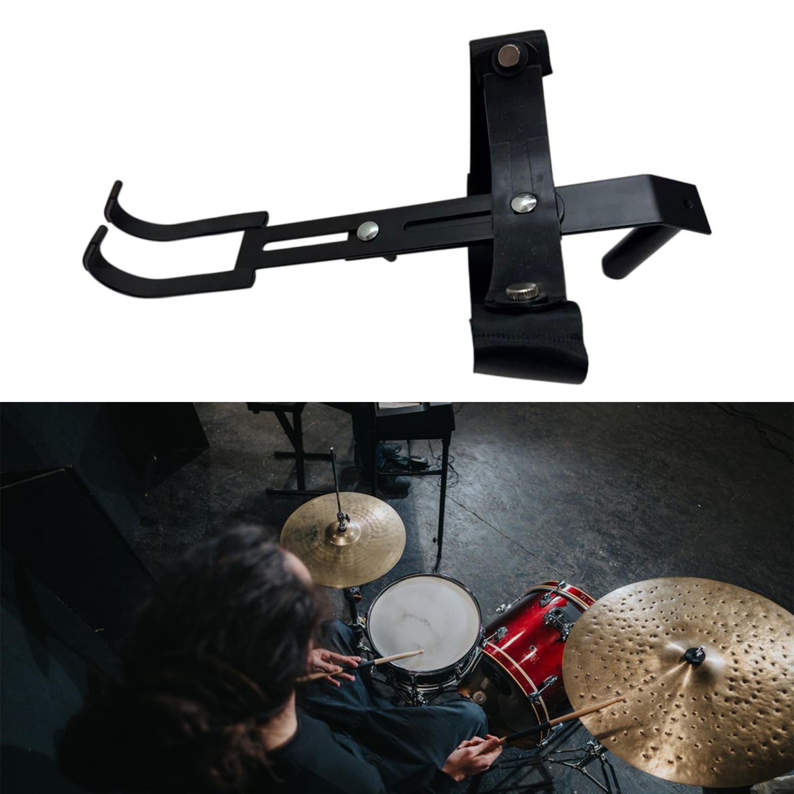 Supporto per strumenti a percussione, staffa regolabile in lega di zinco per palcoscenico, sala studio e supporto per batteria per allenamento a casa, telaio per percussioni
