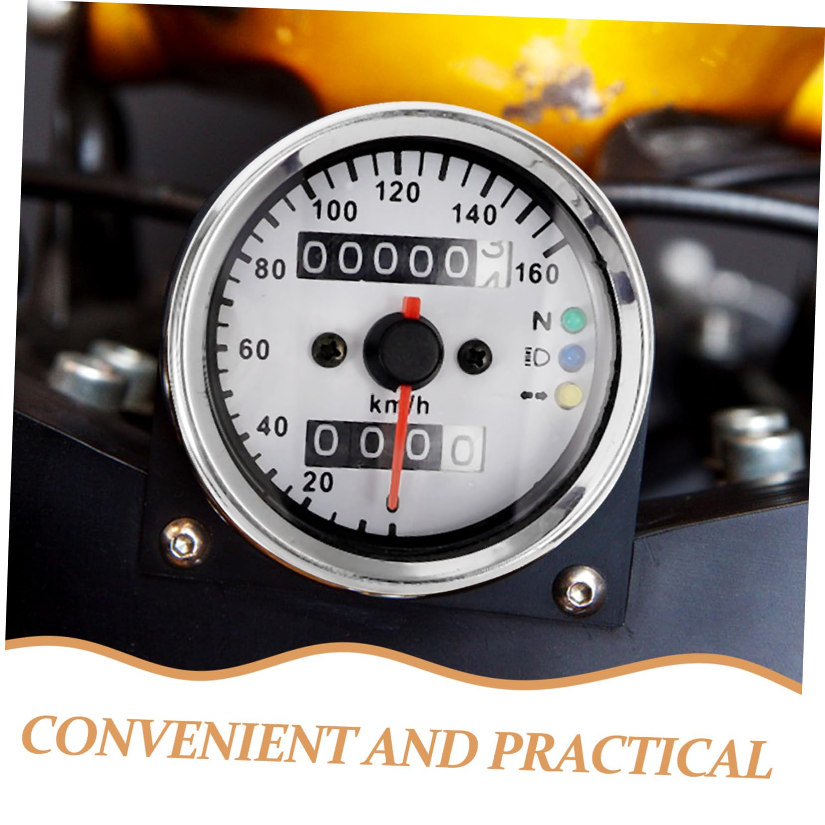 Anneome Motorcycle Odometer Led Two-Color Instrument Speedometer Gauge Motorcycle Accessories