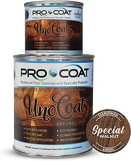 UnoCoat Hardwax Uroil with Activator - Made in USA, Advanced Wood Grain Treatment for Indoor Applications, Urethane-Modified Hard Wax Oil, for Any Wood Species-1 Pint (16oz / 473ml) - Special Walnut