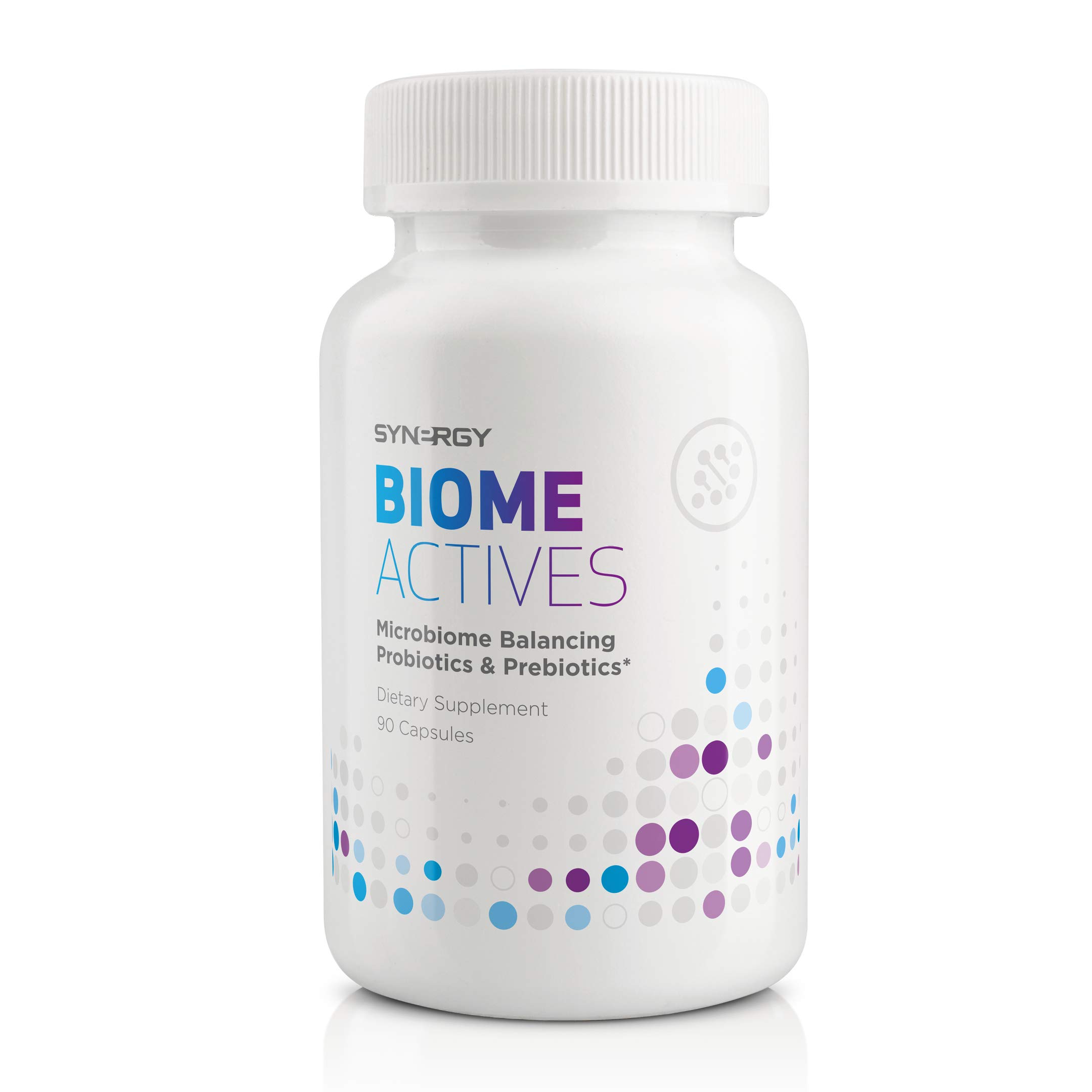 Synergy Biome Actives - Microbiome Balancing Probiotics and Prebiotics - 90 Capsules