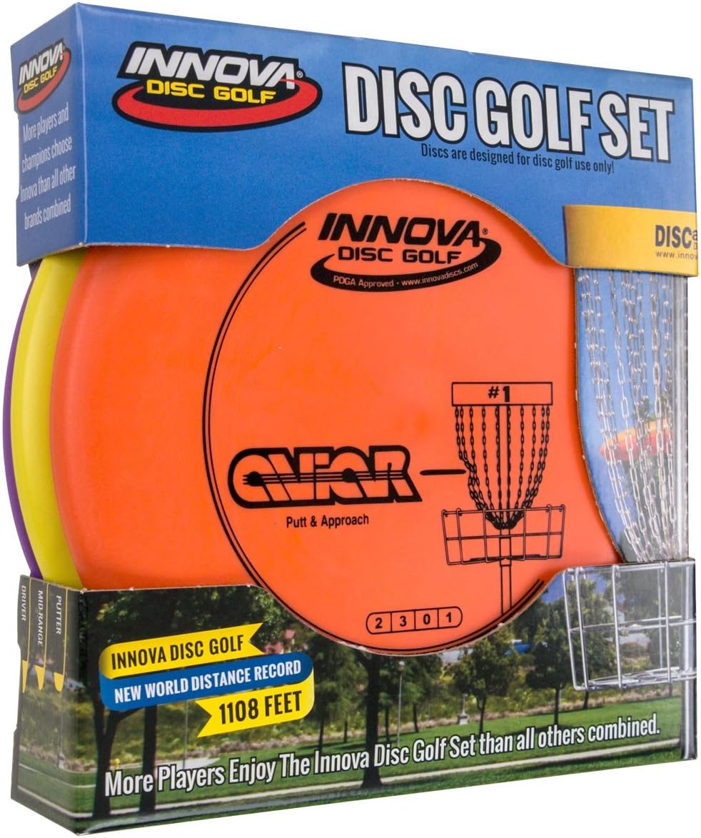 Innova Disc Golf Set – Driver, Mid-Range & Putter, Comfortable DX Plastic, Colors May Vary (3 Pack)