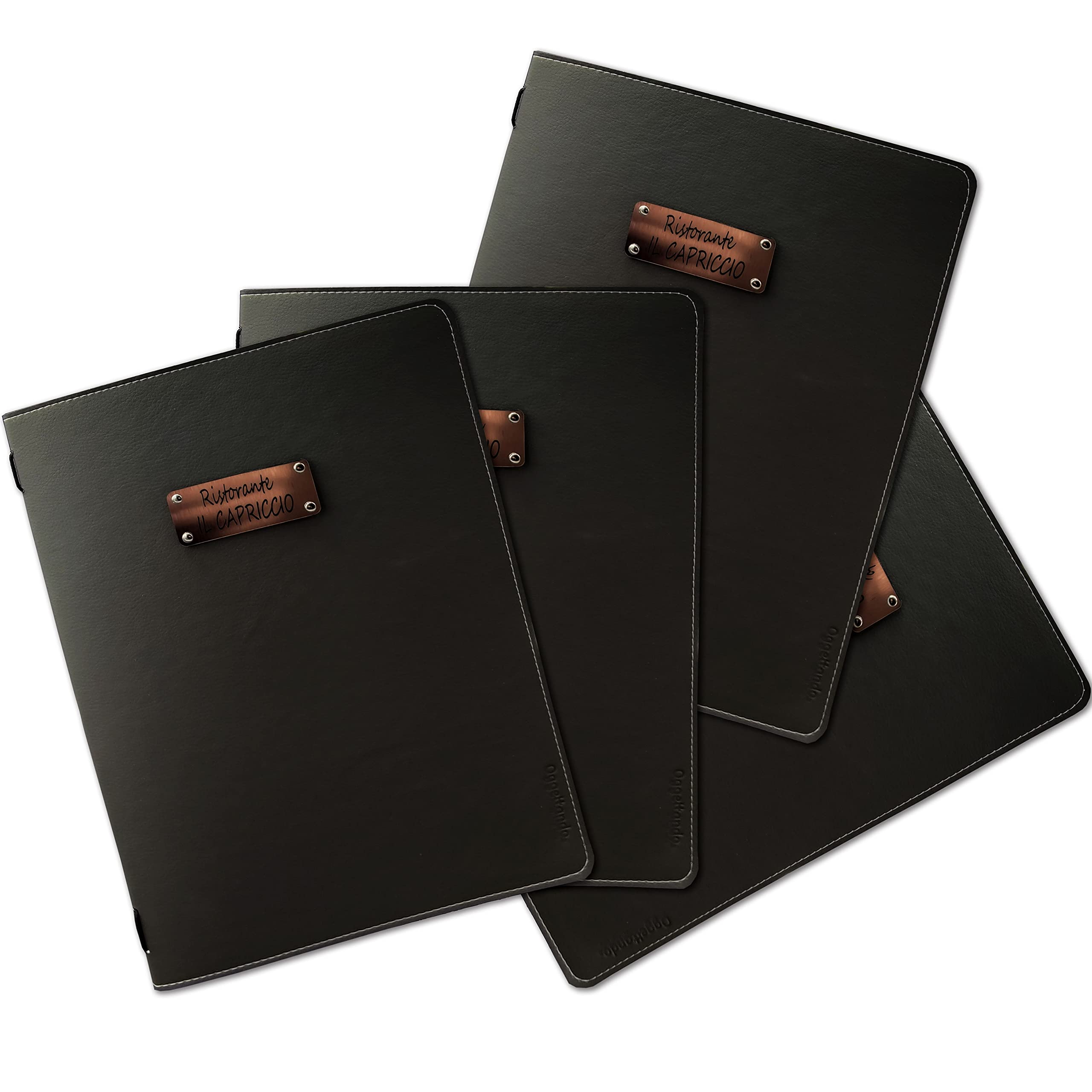 oggettando Juego de 6 menús personalizables A5 restaurante Pub Self Service Bar Cerveza Moderno; regalos útiles, originales y a precios bajos (negro)