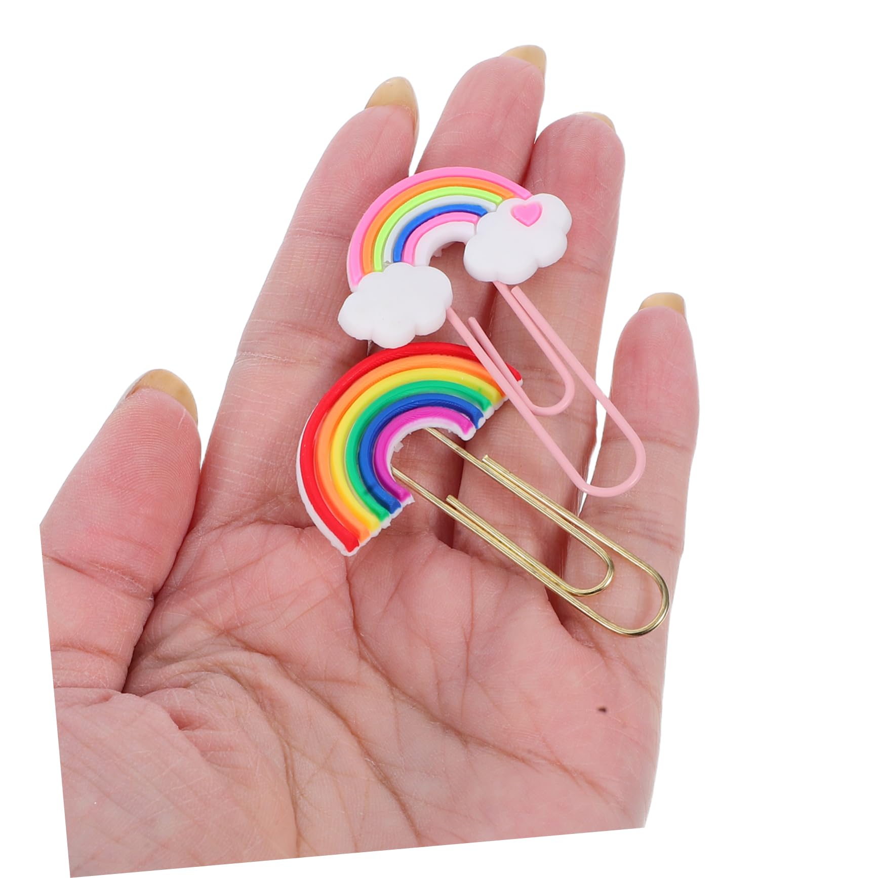NUOBESTY 60stücke Bunte Büroklammern Im Regenbogen-design Niedliche Lesezeichen Und Vielseitige Dokumentenklammern Für Schule Und Büro Für -projekte Organisation Von Unterlagen