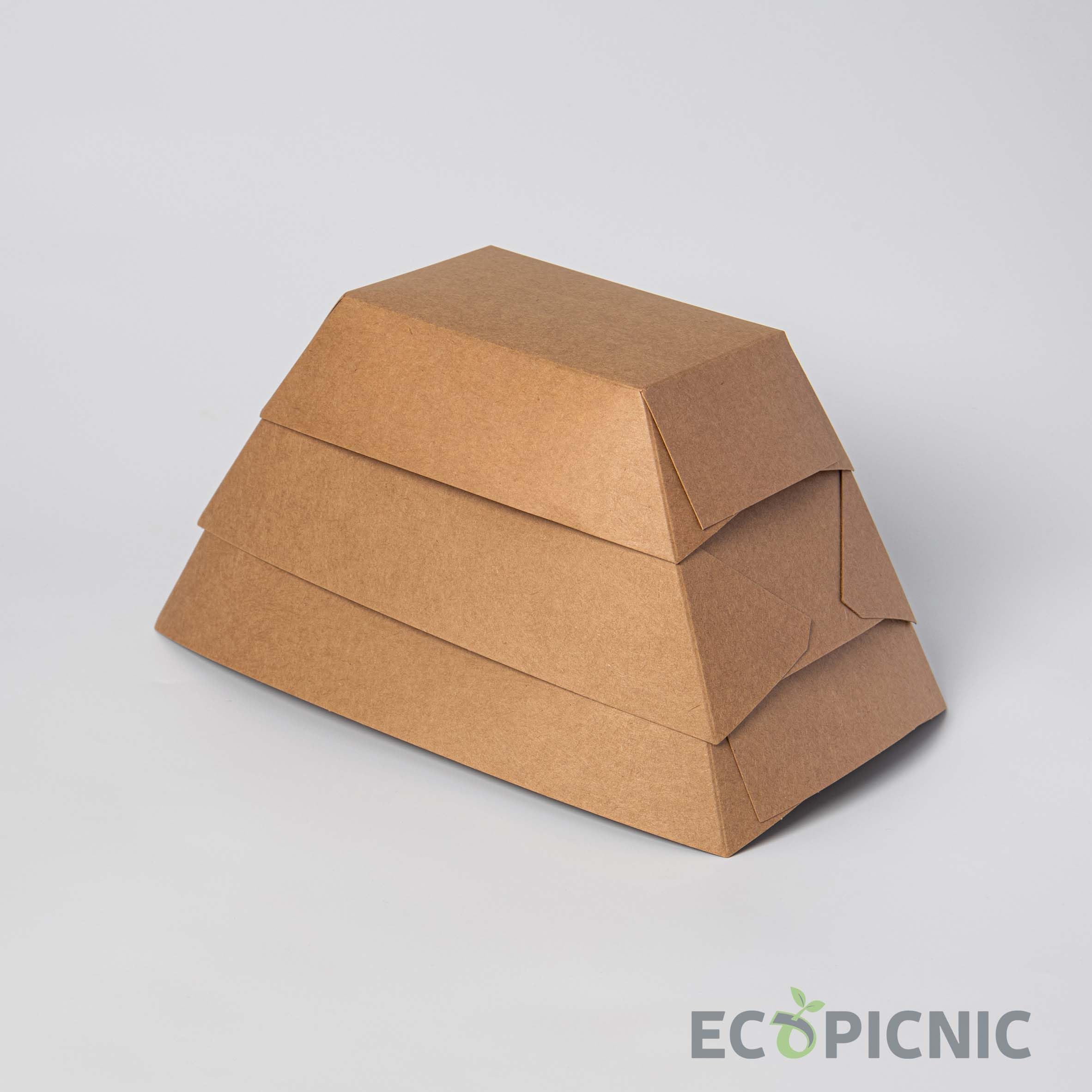 Barquettes en Papier 1000 ml Lot de 500 | Contenants Jetables en Papier Kraft pour Frites, Snacks, Apéritifs, et Aliments à Emporter, Idéal pour Emballage Alimentaire