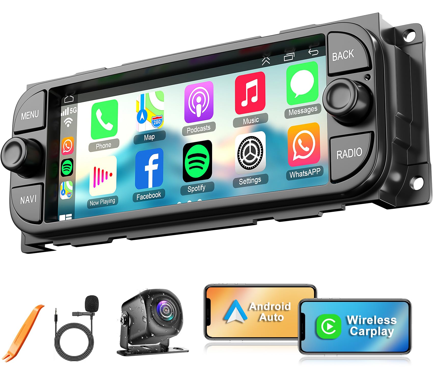 Amazon.com: [4G+64G] Car Radio for Dodge RAM 2002 2003 2004 2005