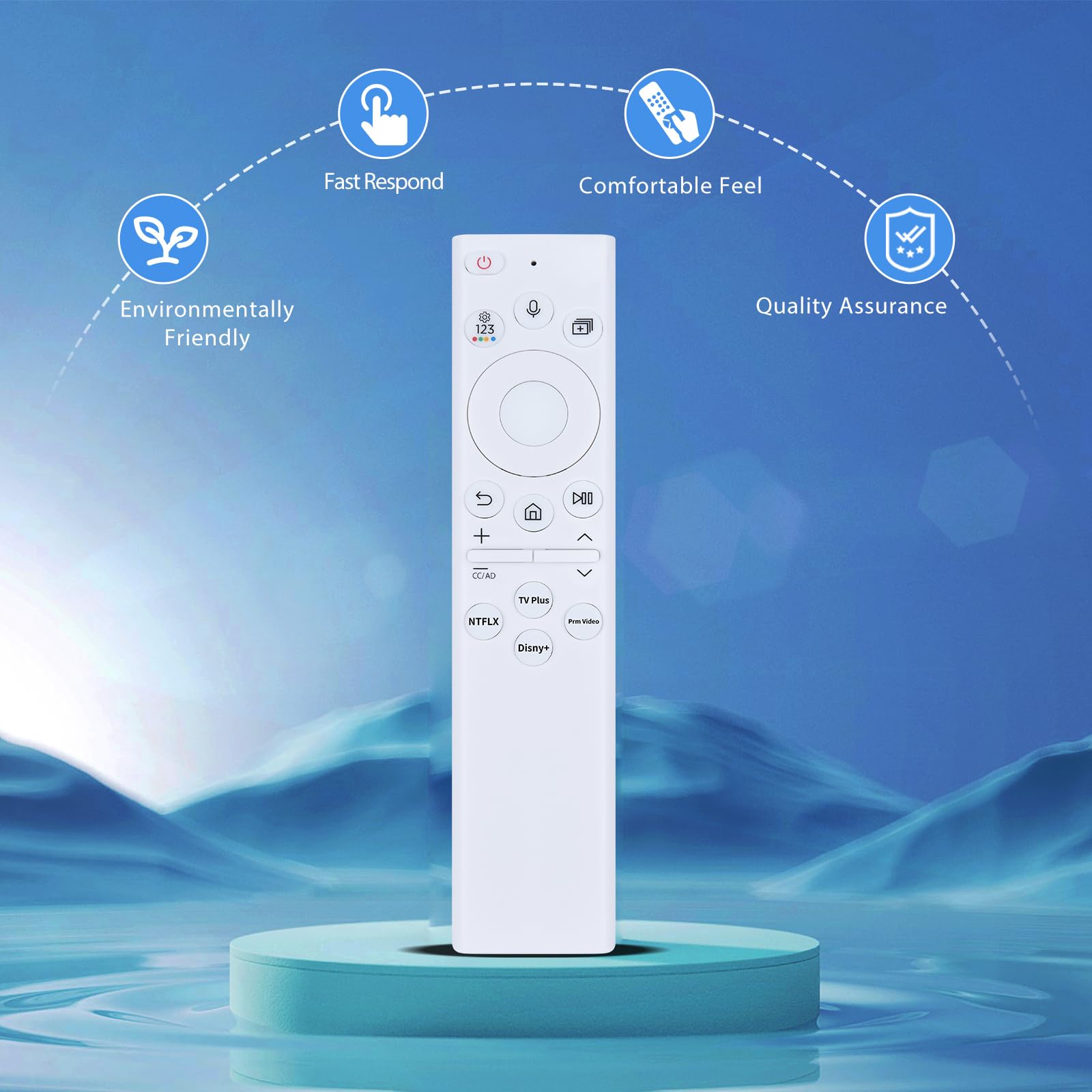 PZL BN59-01391A Telecomando di ricambio per Samsung Frame TV Remote, per Samsung 2021-2023 Neo Ultra HD LED 4K Smart TV - Bianco