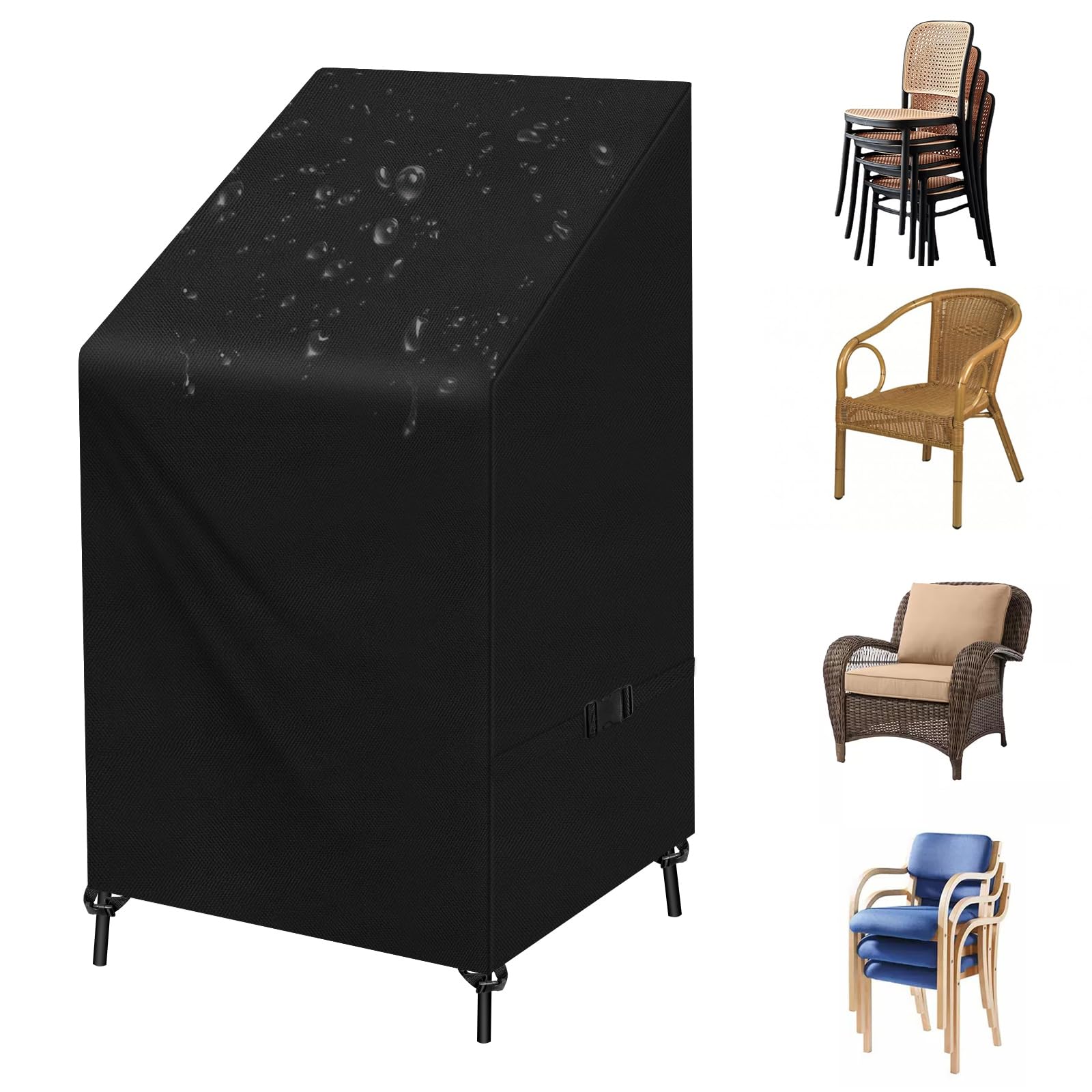 Housse de chaise de jardin imperméable en tissu Oxford robuste