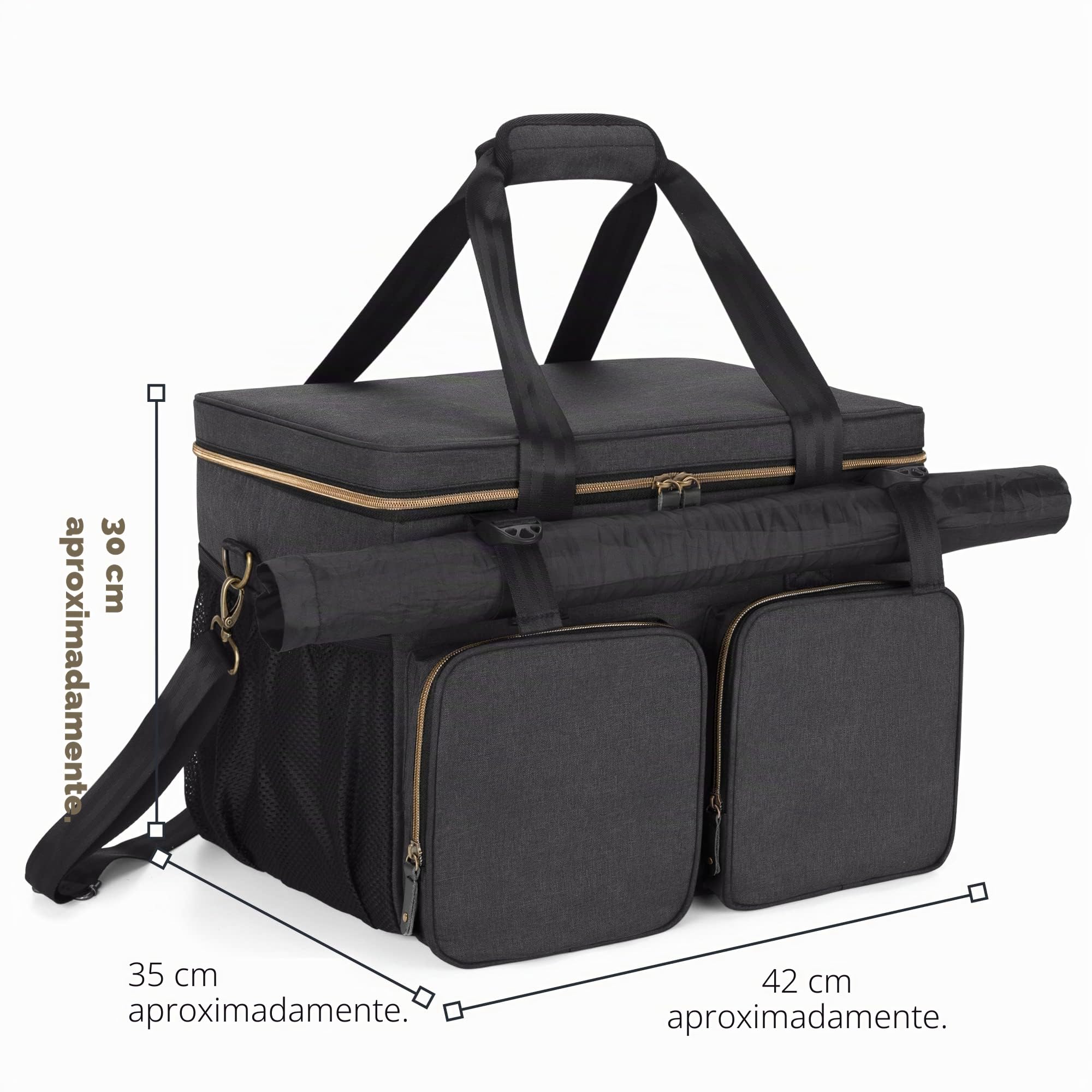 Trunab Bolso Juego de Mesa, Porta de juegos de Mesa, Bolsa de Viaje Compatible con La Mayoría de Los Juegos de Mesa, con Asa, Correa para el Hombro, 2 Clips para Enrollar Tarjetas, Prácticos Bolsillos