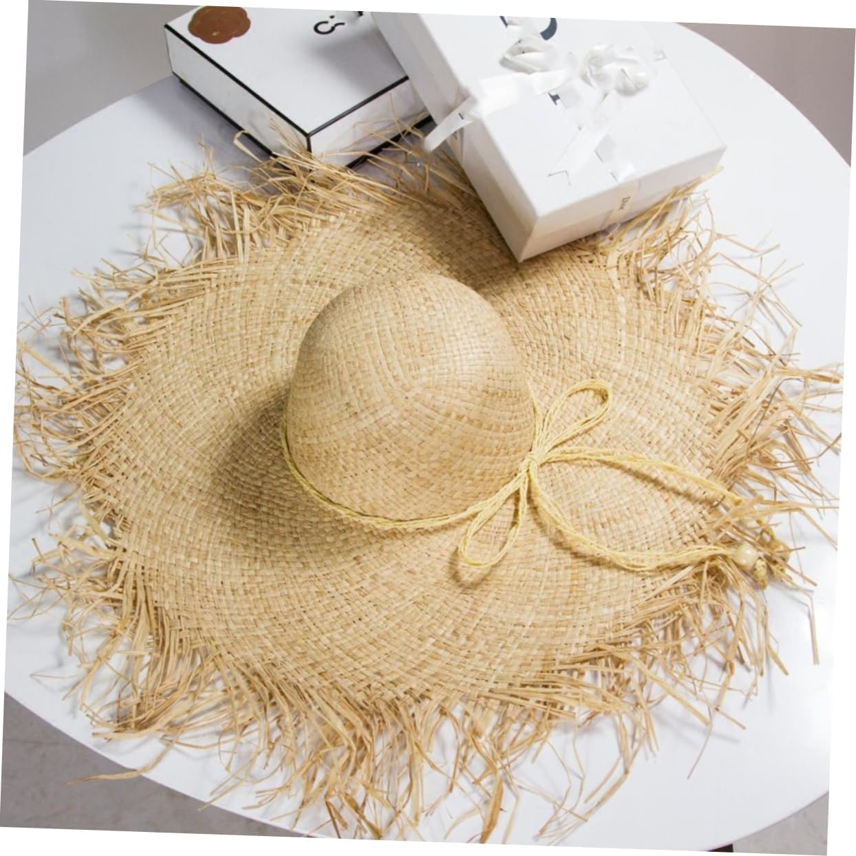1pc Summer Straw Visor Hat Men Beach Hat Sun Protection for Outdoor Activities Yellow