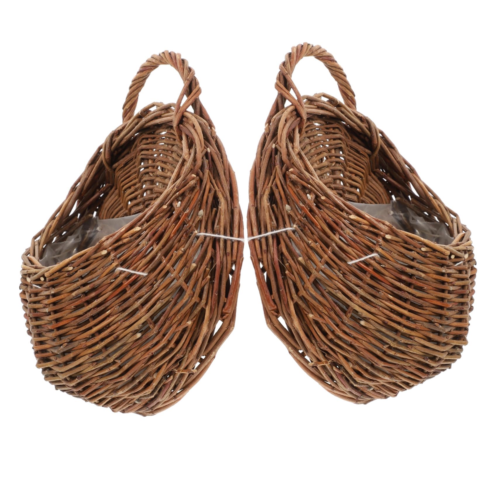 Panier suspendu tissé Levemolo 2 pièces en rotin pour rangement et plantes vertes