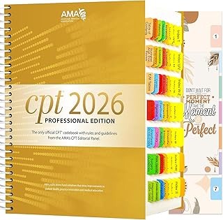 Index Tabs for CPT 2025/2026 Professional Edition. Color-Coded and Laminated Tabs, with Page Markers and Alignment Guide & Bookmark (Book not Included)