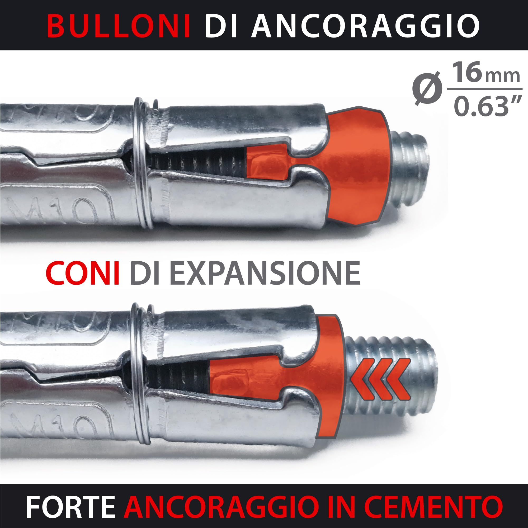 KRASER KR802 Ancoraggio Pavimento Moto Antifurto Fissaggio a Parete Garage Parcheggio Biciclette, Sicurezza Rimorchio Fissa, Anello Bilanciere ø14, Acciaio Resistente Compatto 12,8 x 6,5 Include Viti