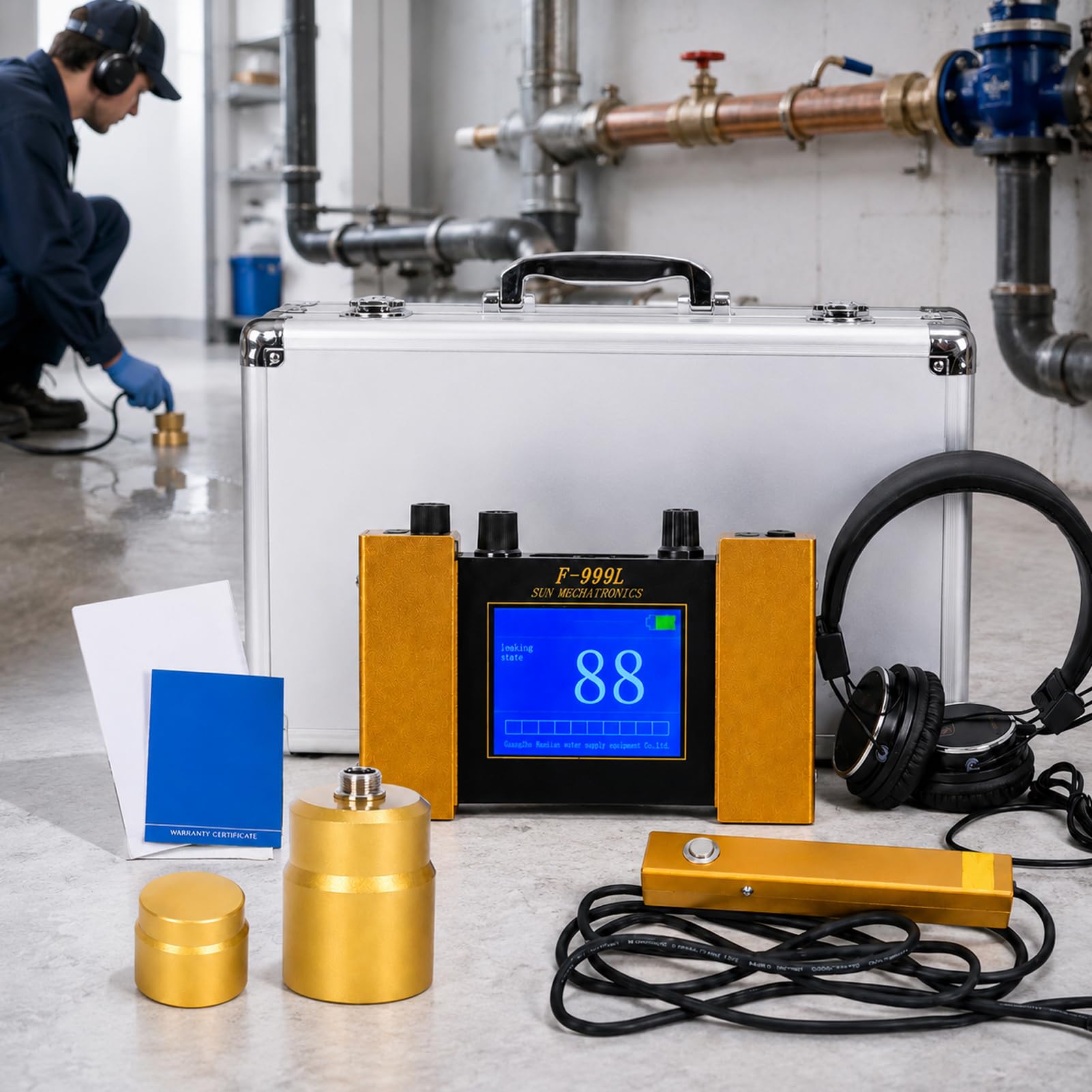 Rilevatore Perdite Acqua Ultrasonico Con Display Digitale E Sensore
