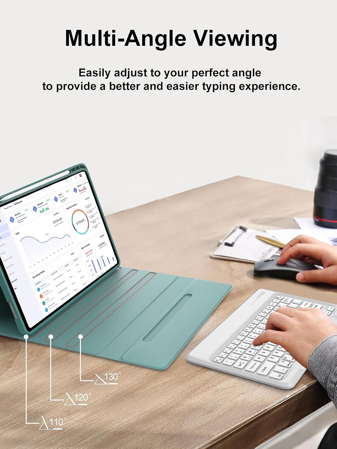 Keyboard Case for Xiaomi Redmi Pad Pro / Xiaomi Poco Pad 12.1 inch, Magnetic Detachable Folio Keyboard Cover with Pencil Holder for Xiaomi Tablet Redmi Pro 12.1" 2024, Precise Cutouts, Auto Sleep/Wake