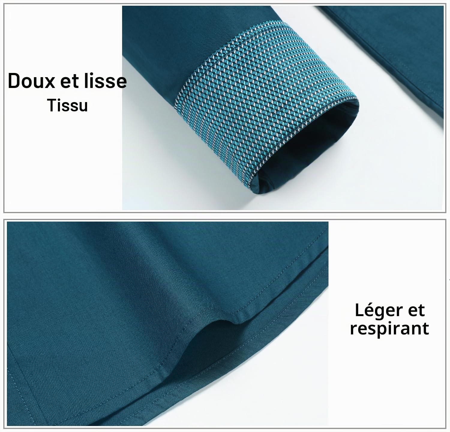 HISDERN Chemise Formelle pour Hommes décontractée à Manches Longues Chemises habillées Classiques boutonnées