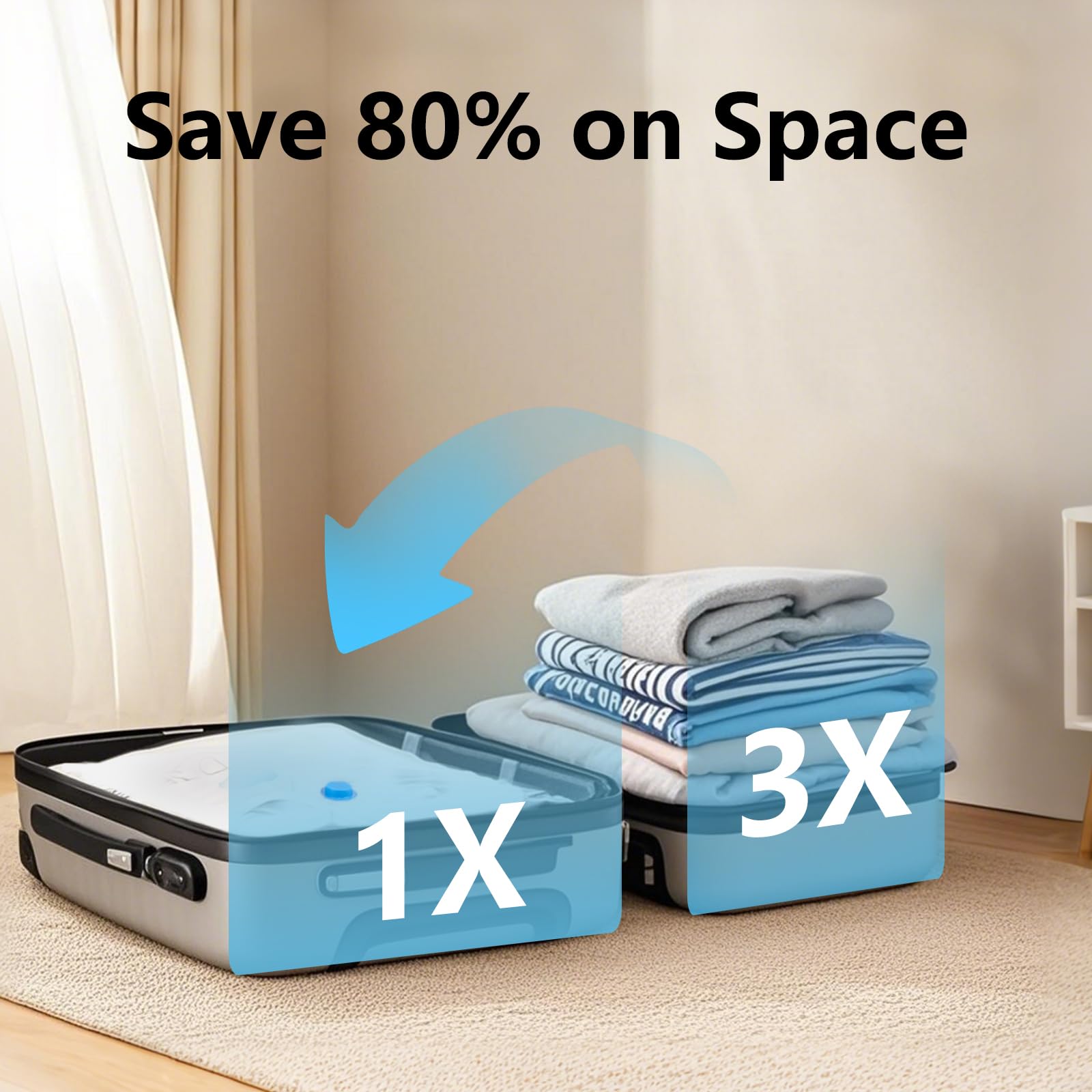 Sac Sous Vide Vetement Aspirateur Et Pompe Électrique, 9 Pièces Sacs à