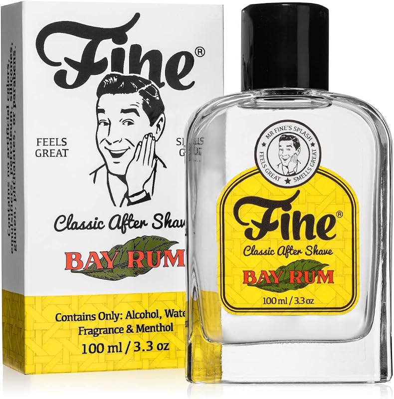 Fine Bay Rum Classic Pós-Barba Masculino com Fragrância de Cravo e Canela, 100 mL