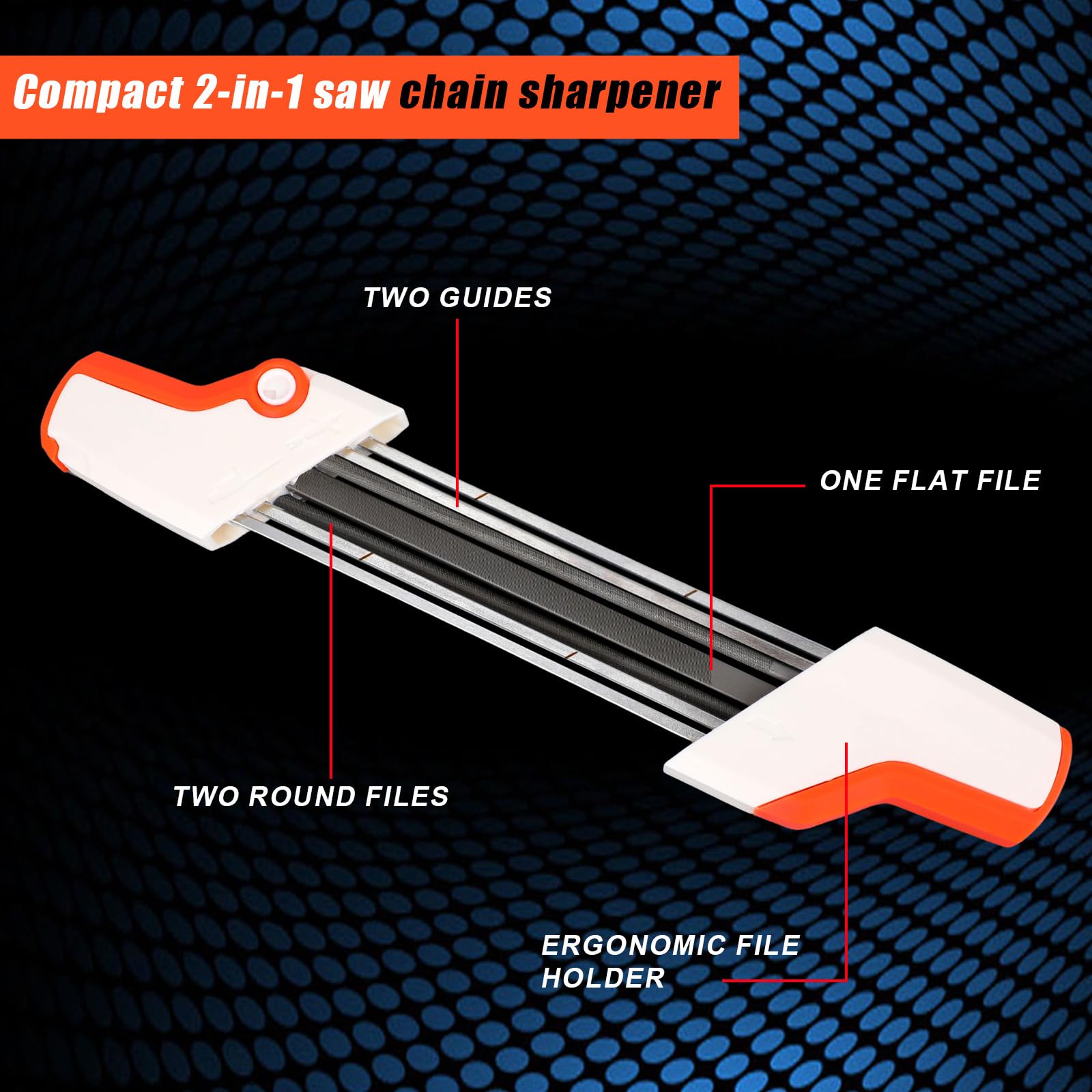 Affûteur Chaîne 2-en-1 pour Tronçonneuse Stihl .325" LP, Outil d'Affûtage Tronçonneuse (Lime 4,8mm)