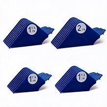 Clipper Guards Set 16 14 12 10 Compatible with Most Wahl Clippers, Clipper Guides Replacement - 1.25" to 2", 4 Piece Set, Dark Blue
